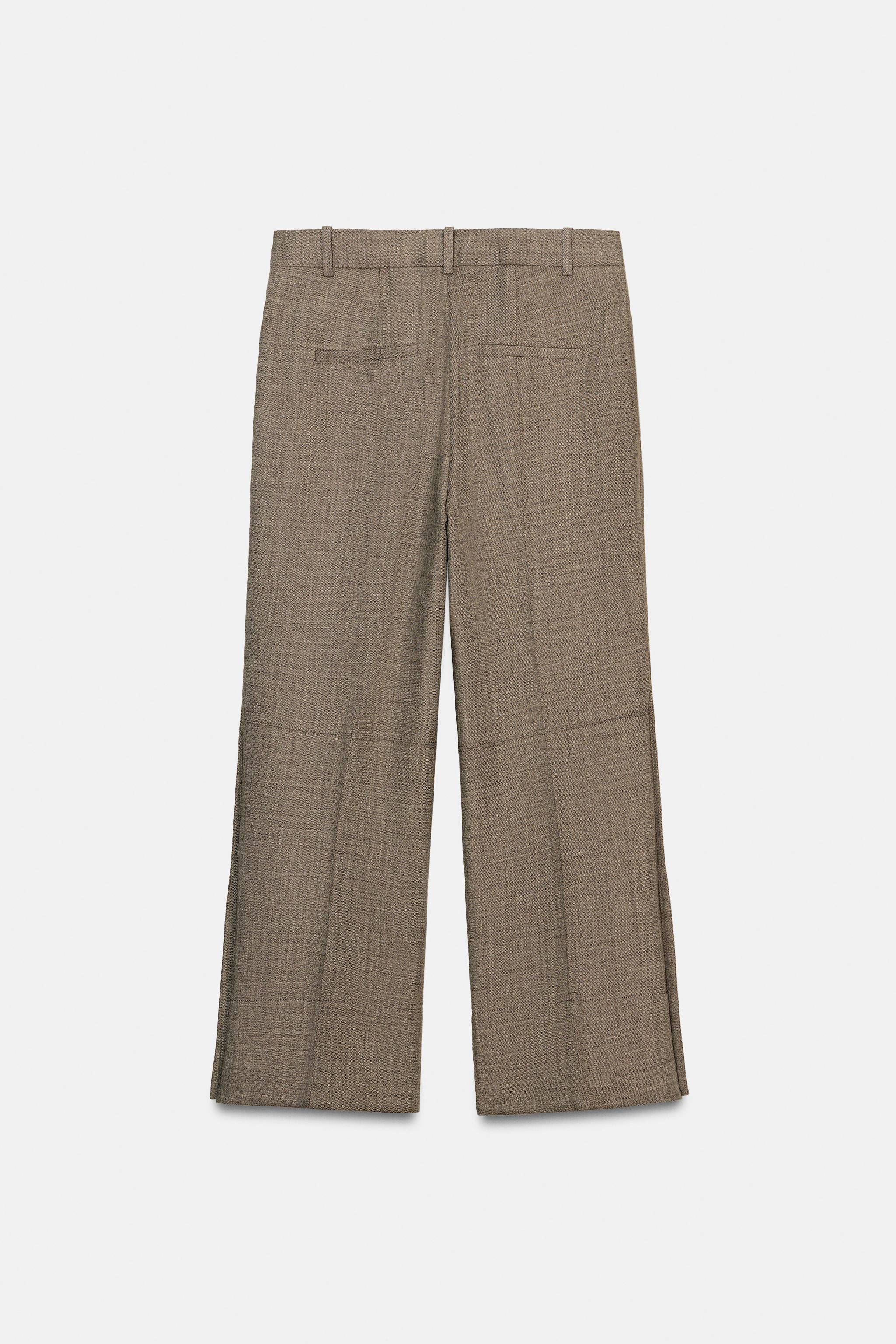 CROPPED WOOL FLARE PANTS ZW COLLECTION